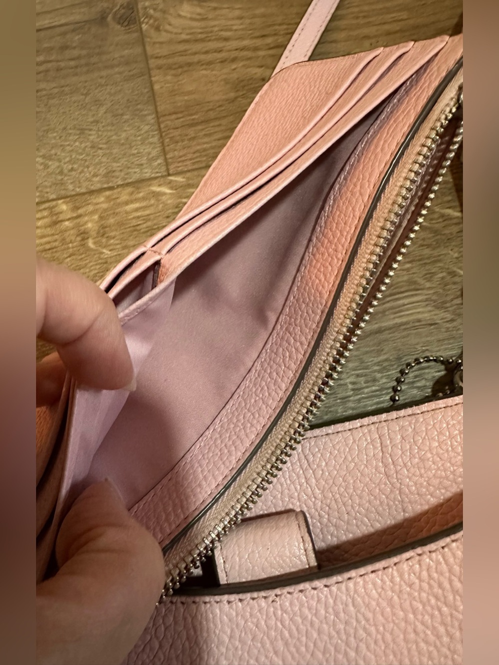 Coach Noa Pop Up Messenger Bag Pebbled Leather Pink Peony - Picture 12 of 15